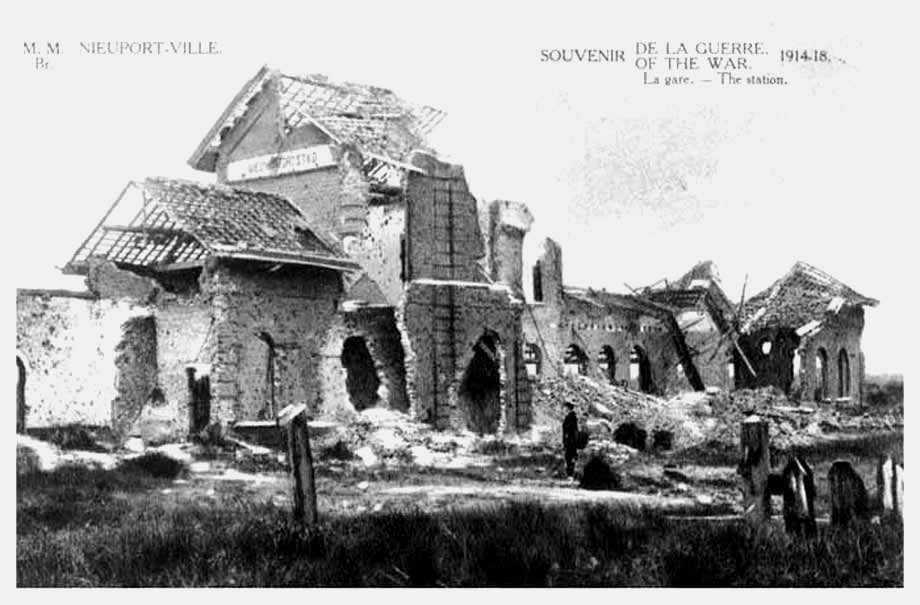 Vernieling station Nieuwpoort-Stad WOI